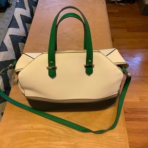 White and Navy bag - The Limited